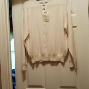 Ladies 100% Cashmere Cardigan Sweater